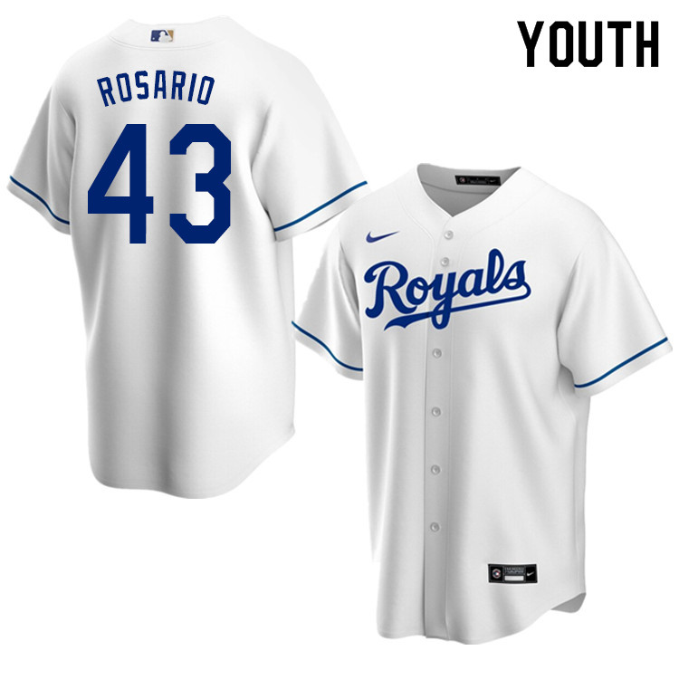 Nike Youth #43 Randy Rosario Kansas City Royals Baseball Jerseys Sale-White